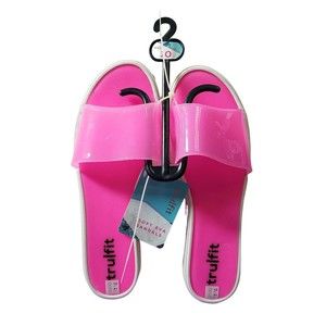 Trufit Women's Pink Soft EVA Sandals Slides Flip Flops Size 10